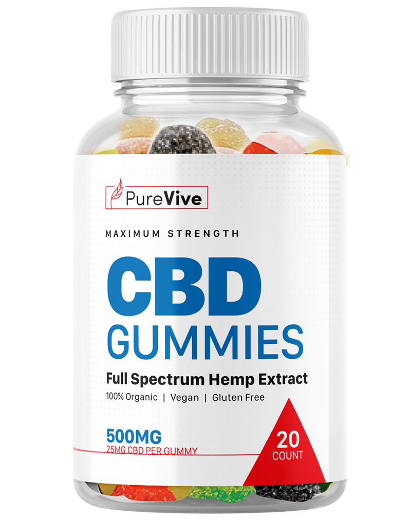 Single bottle of Pure Vive CBD Gummies